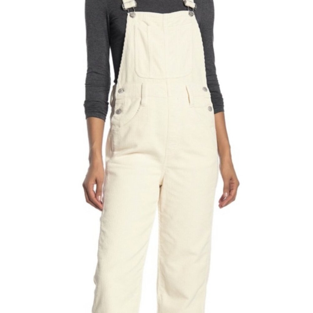NWT Madewell Corduroy Straight-Leg Overalls Size Large